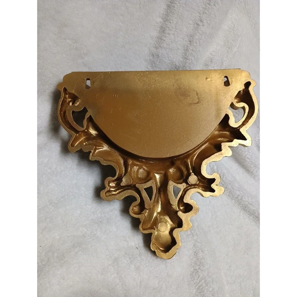 Homco Gold Wall Pocket Planter Vintage 1978 Hollywood Regency #6050